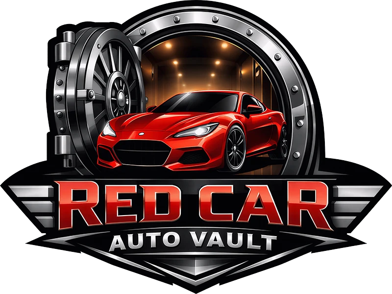 Red Car Auto Vault Logo
